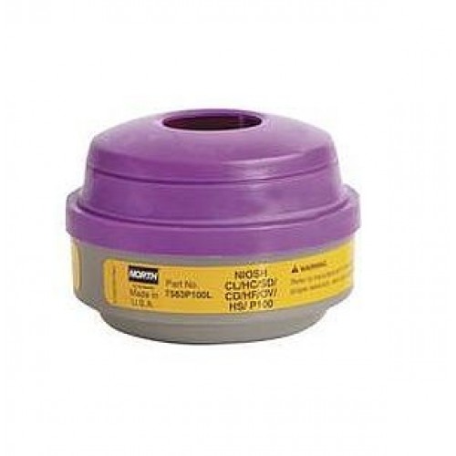 North Safety 7583P100 Organic Vapor and Acid Gas Cartridge with P100 Filter , North 7583P100