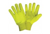 18 oz Hi Visibility Yellow Double Palm Cotton Corded Gloves ( DZ )