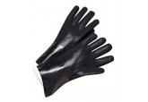 Radnor Large Black PVC Chemical Resistant Gloves with Sandpaper Palm