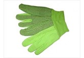 18 oz Hi-Viz Green PVC Dotted Gloves