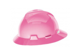 MSA 10156373 V-Gard Full Brim Hard Hat with Fas-Trac Suspension - Hot Pink