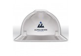 MSA Full Brim Ratchet Hard Hat with Color Logo Front 