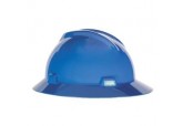 MSA Full Brim Blue Hard Hat MSA 475368 , ratchet hard hat, ratchet suspension hard hat