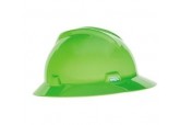MSA Hard Hat Full Brim Fluorescent Green MSA 815570, ratchet suspension hard hat