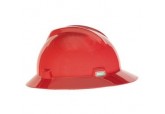 MSA Hard Hat Full Brim Red 475371, msa ratchet suspension red hard hat, msa hard hats cheap