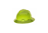 MSA 10058320 V-Gard Full Brim Hard Hat with One Touch Suspension-Hi Vis Green