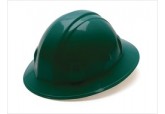 Pyramex Full Brim Green Hard Hat with Ratchet Suspension 26135