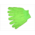 Hi-Vis Green Double Palm Cotton/Poly Oil Field Gloves 18 oz