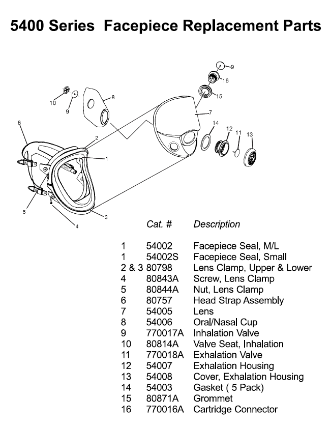 3m respirator parts